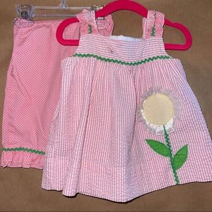 ZU Seersucker shorts tunic set sz 18 mon